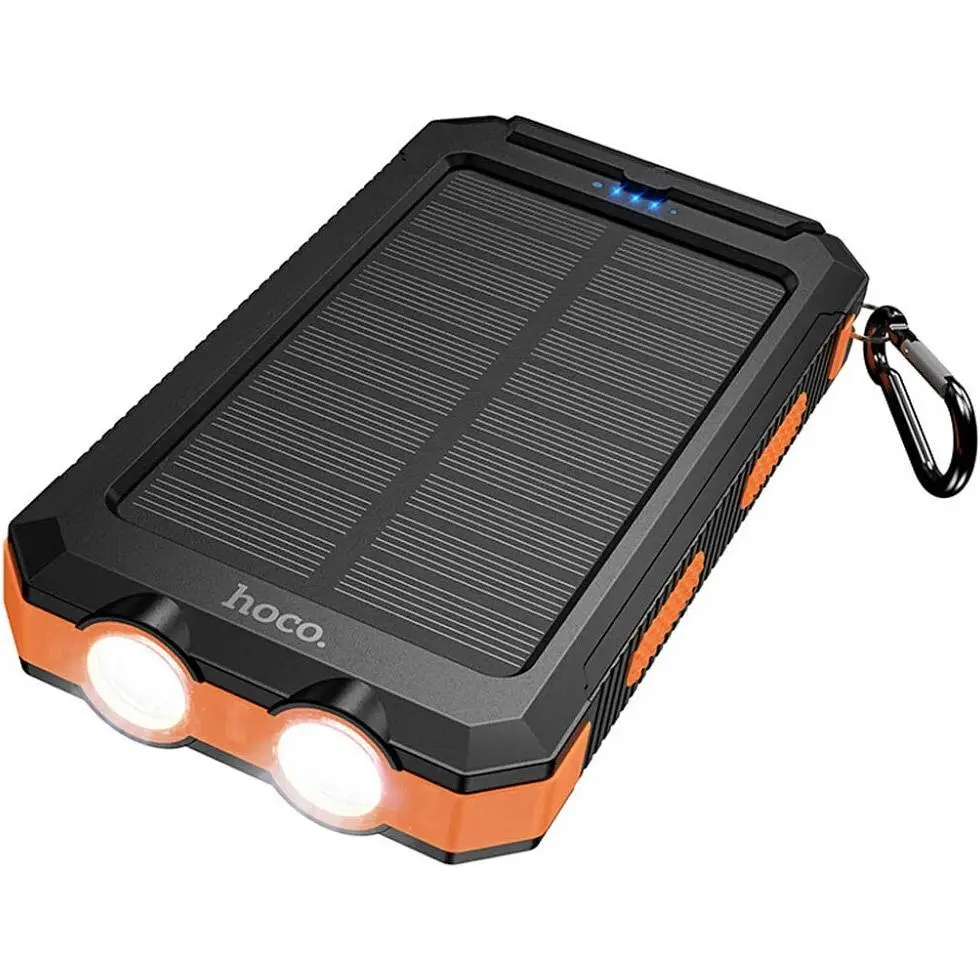 Зовнішній акумулятор Hoco J164 Platinum Solar 8000mAh 10W Black [157758] - фото 3