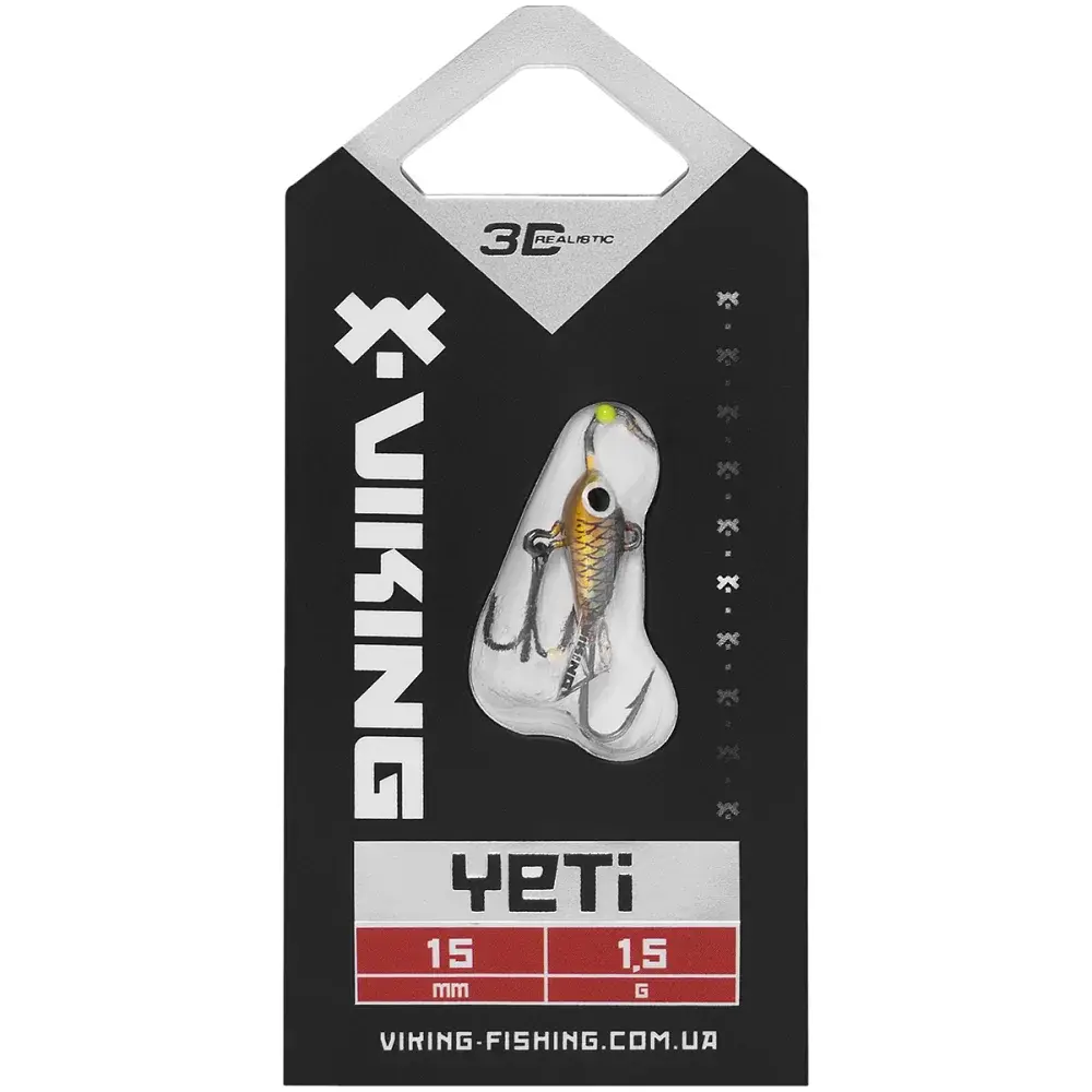 Балансир Viking Fishing Yeti Ice Jig 15mm 1.5g #23 Smelt - фото 2