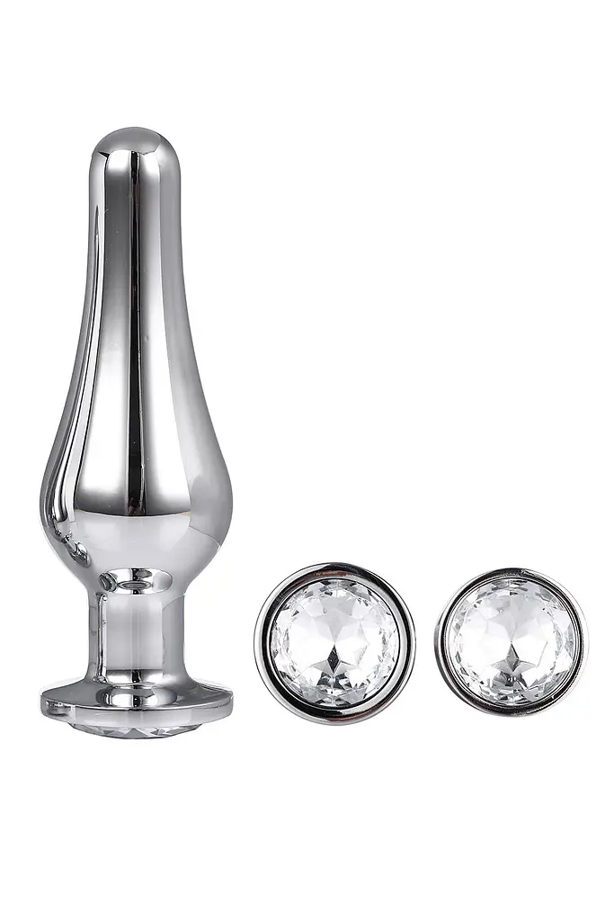 Анальна пробка Gleaming Love Pleasure Plug Set 3 шт. (сріблястий) - фото 2