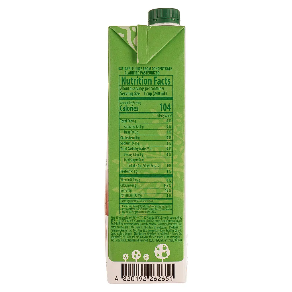 Сік Наш Сік Яблучний освітлений відновлений 950 мл - фото 3