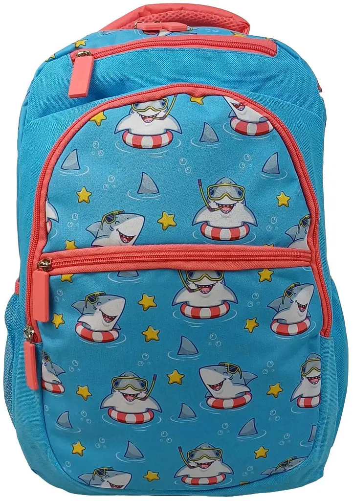 Рюкзак шкільний Riciclo Schulrucksack 19 л 41x30x13 см поліестер блакитний (акули) - фото 3