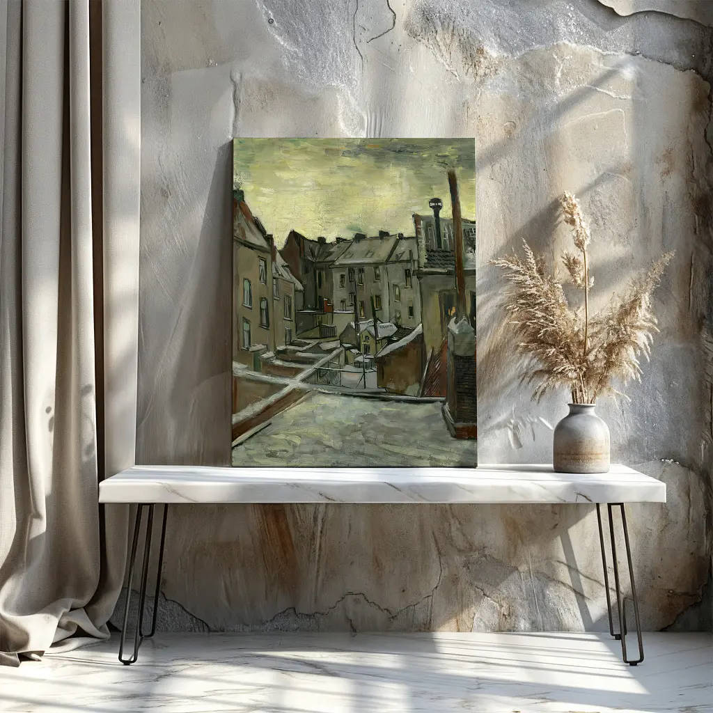 Інтер'єрна картина Задвірки старих будинків, Вінсент ван Гог, Vincent van Gogh, інтер'єрний декор, 80×60 см (id6651) - фото 3