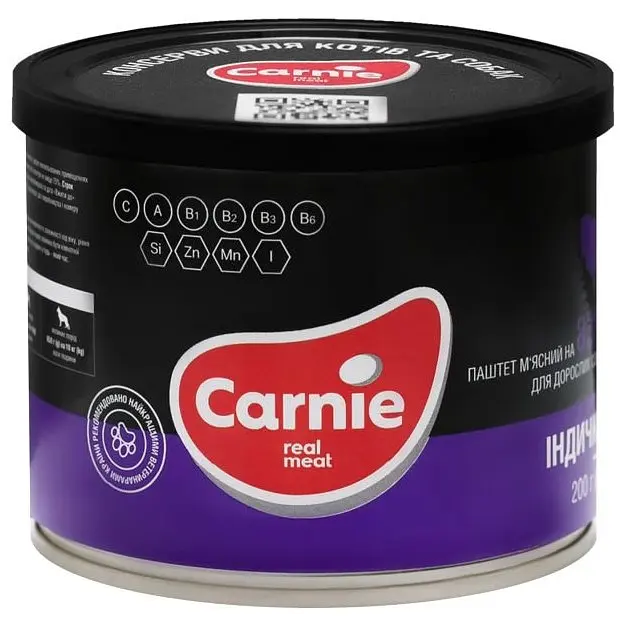 Влажный корм для собак Carnie Паштет мясной с индейкой 200 г (90167) - фото 2