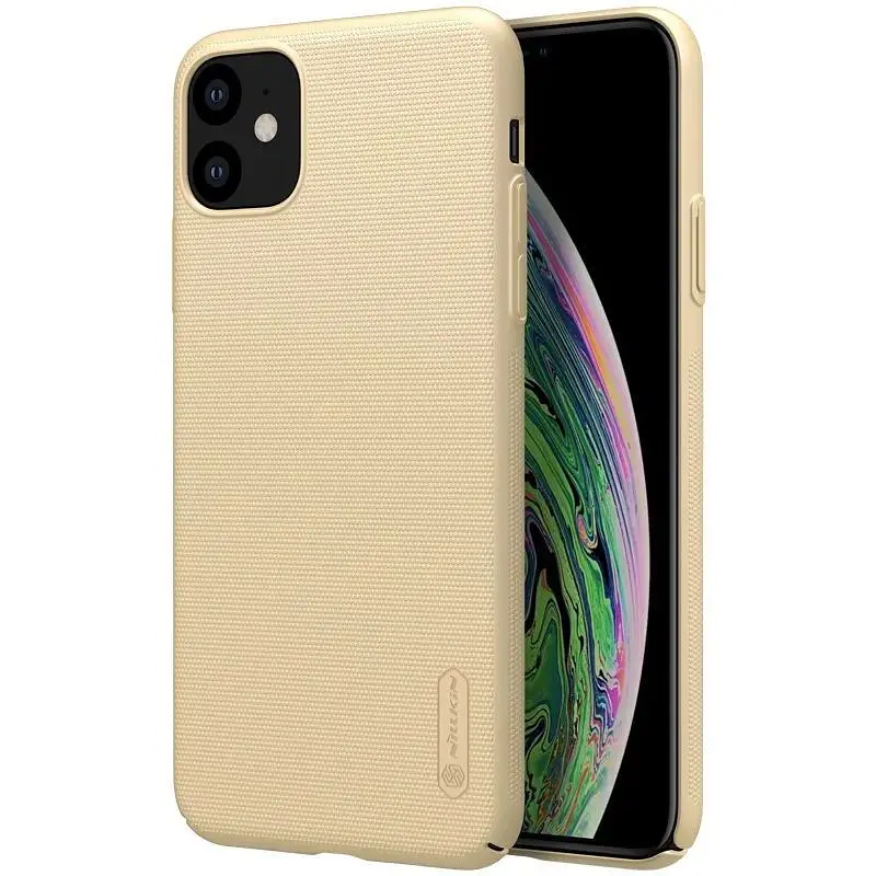 Чехол-накладка Nillkin Super Frosted Shield Case Apple iPhone 11 Gold - фото 3