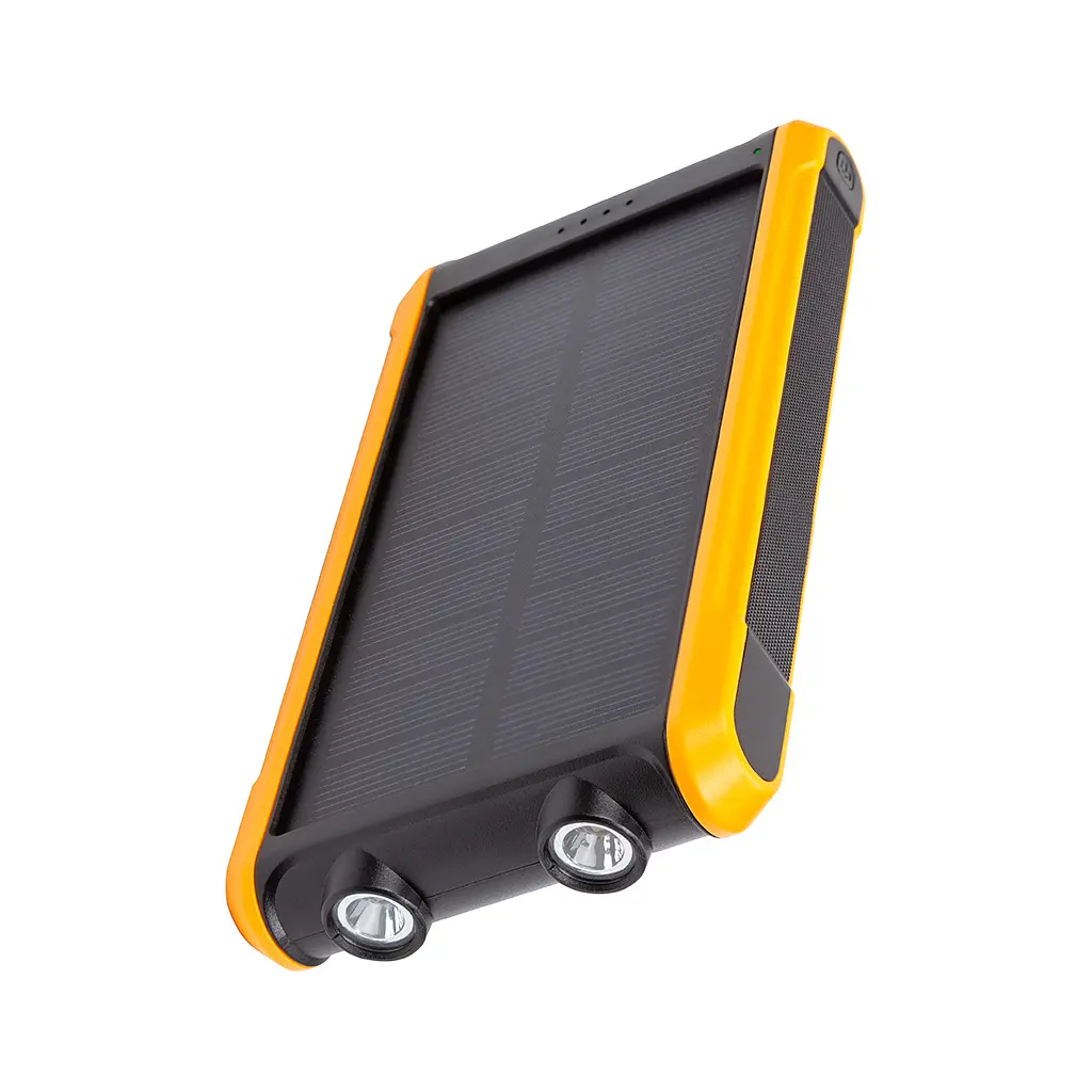 Батарея універсальна PowerPlant 10000mAh, USB-A*2, + Solar 5.5V-0,2A (PB930494) - фото 2