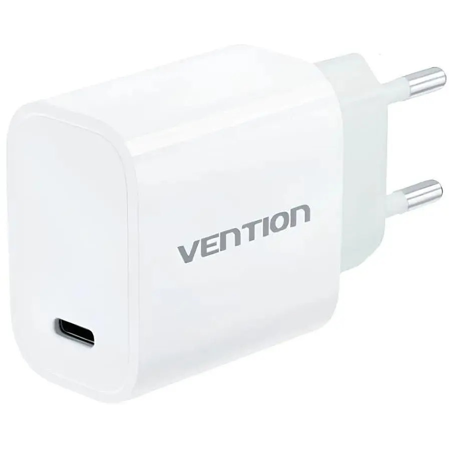 Зарядний пристрій 1xUSB-C 30W + USB-C cable М-М White Vention (G18W0-EU) - фото 5