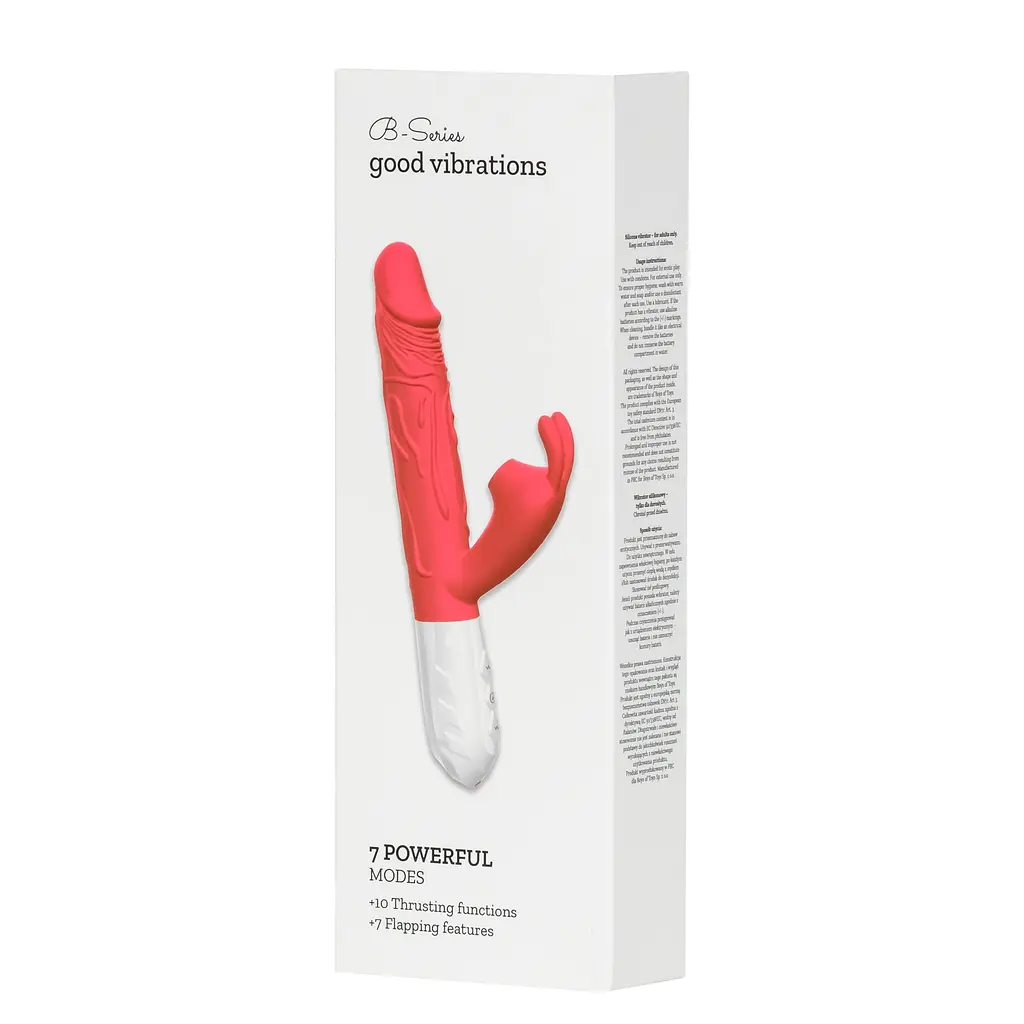 Вібратор B-Series Silicone Vibrator, силіконовий, 10 thrusting and7 Flapping Boss Series 63-00080 103506 - фото 5