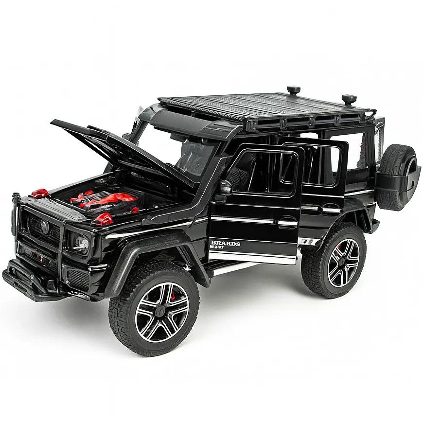 Колекційна металева модель автомобіля АвтоЕксперт Mercedes-Benz Brabus G550 екстремальний позашляховик з інерцією, світлом та звуком 1:24 - фото 9