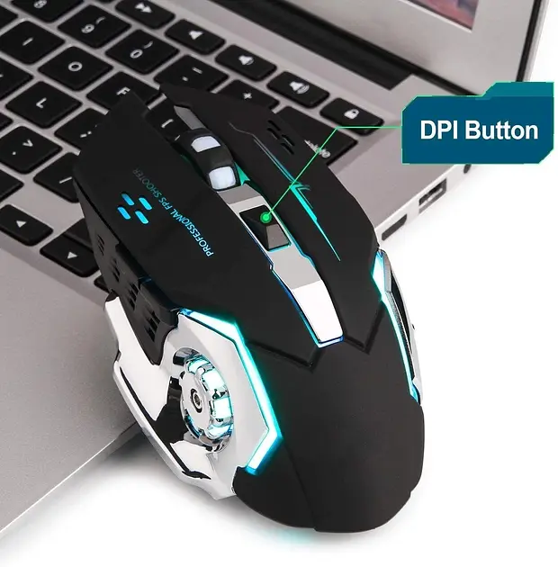 Беспроводная игровая мышка T2 RGB подсветка USB Charge+Bluetooth бесшумная со встроенным аккумулятором Black  - фото 3