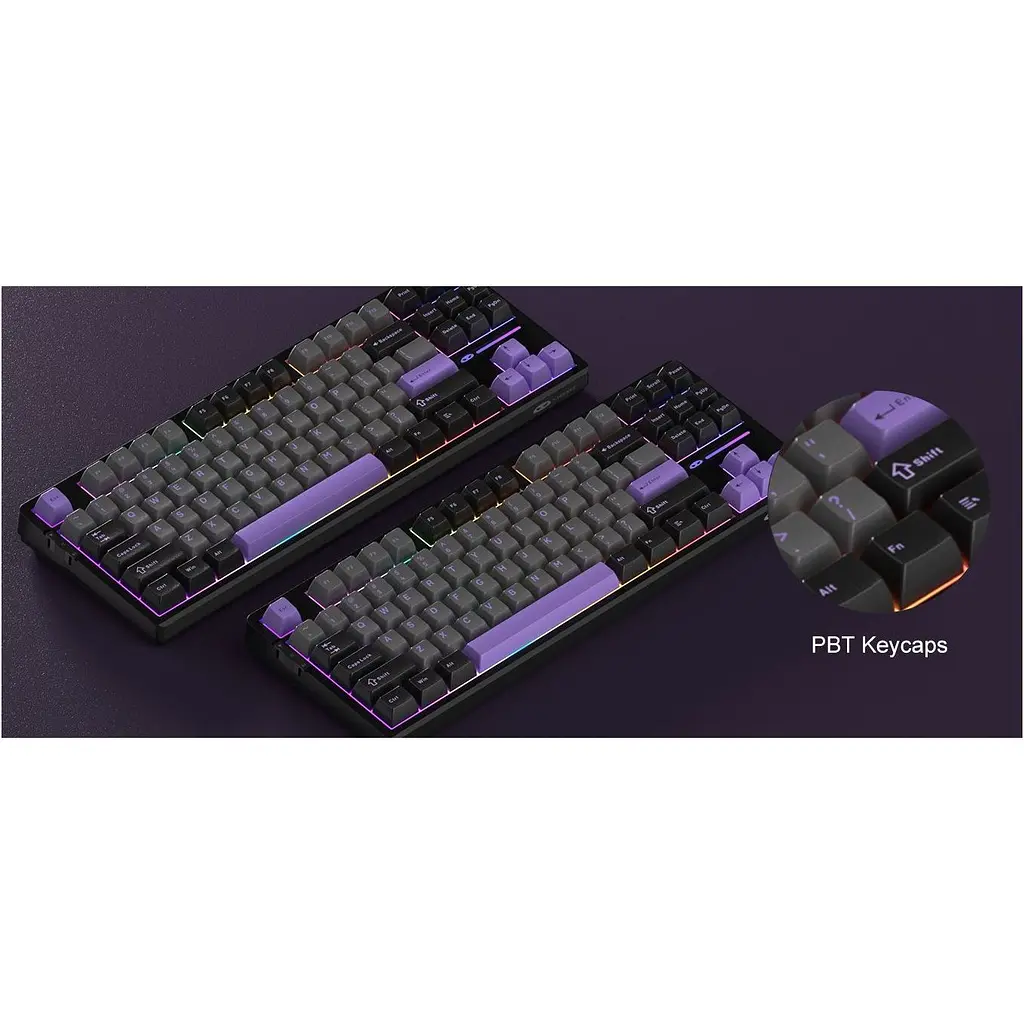 Клавіатура MageGee Light 87 Wireless Blue Whale Switch Dark Purple (6971969728721-UA) [164294] - фото 13