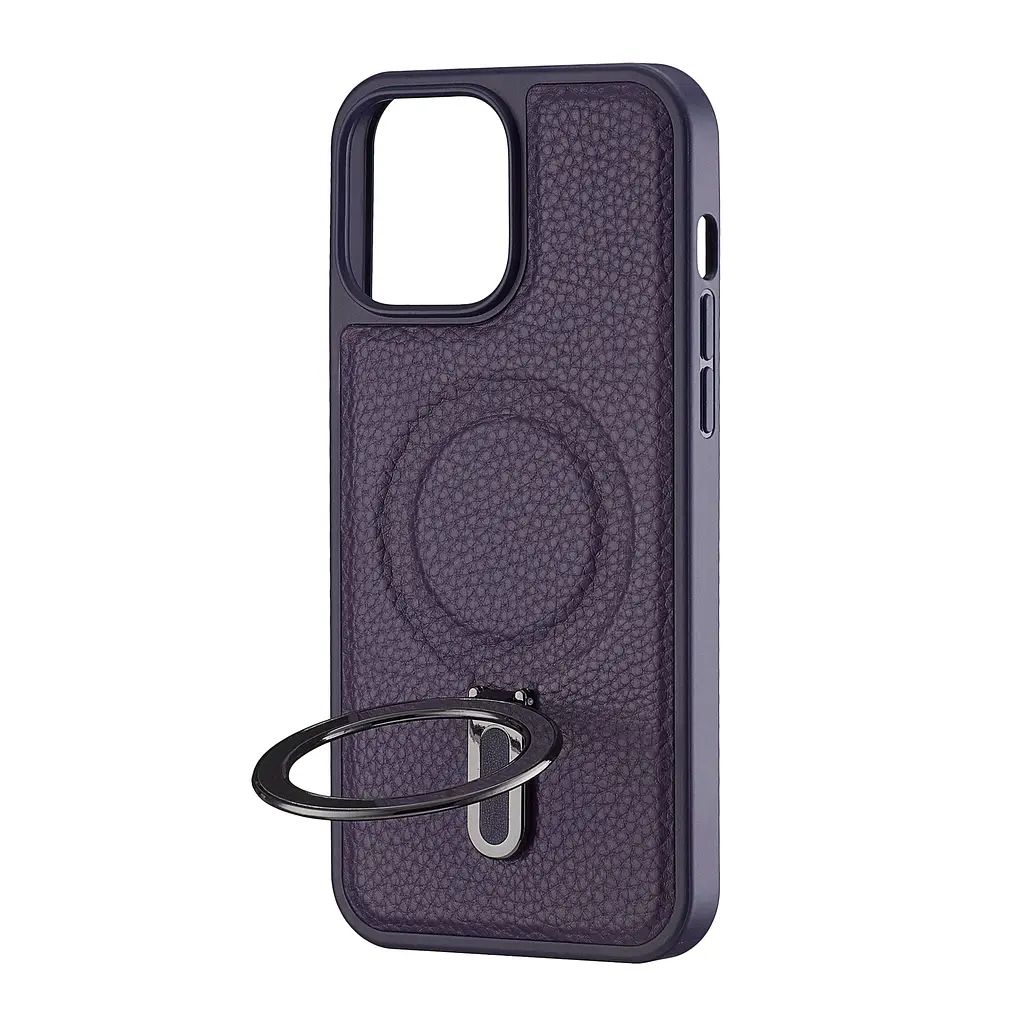 Чохол Jinduka Leather Ringo iPhone 13 Pro Max Purple - фото 4