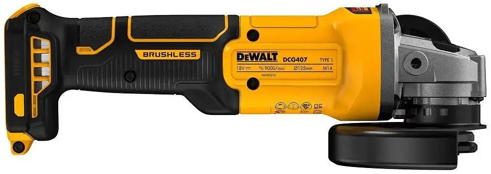DeWALT Шліфмашина кутова акумуляторна DeWALT XR Li-lon 18В 125мм 9000об/хв 1.61кг без АКБ та ЗП - фото 3