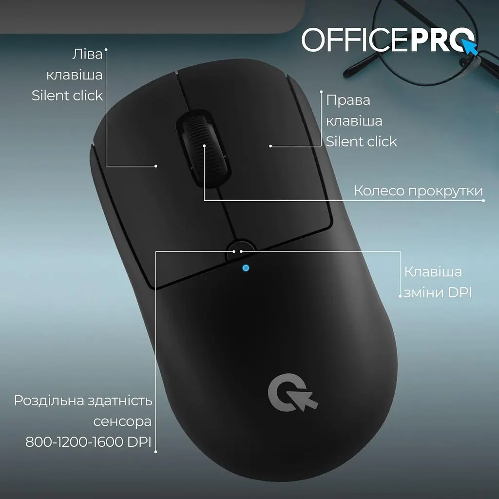 Миша OfficePro M307B Wireless (M307B) - фото 7