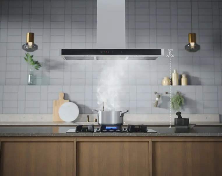 Варильна поверхня газова на склі Electrolux 60 см чугун електрон. керування Hob2Hood чорний - фото 6