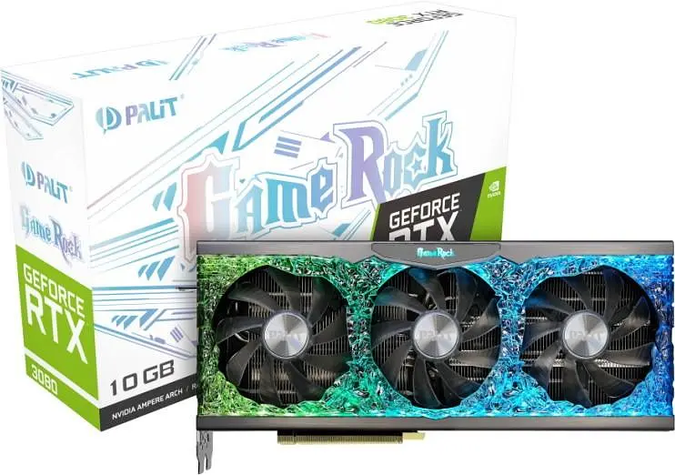 Відеокарта Palit RTX 3080 10Gb GameRock (NED3080U19IA-1020G) (GDDR6X, 320 bit, PCI-E v4.0 x16) Б/в - фото 5