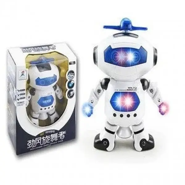 Танцюючий робот, що світиться, інтерактивна іграшка Dancing Robot STURN SPIN білий - фото 7
