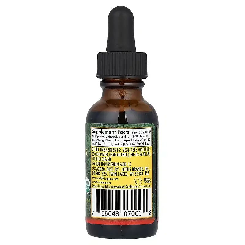 Інші екстракти Neem Leaf Liquid Herbal Extract 29.57 ml NeemAura vit0005858 - фото 2