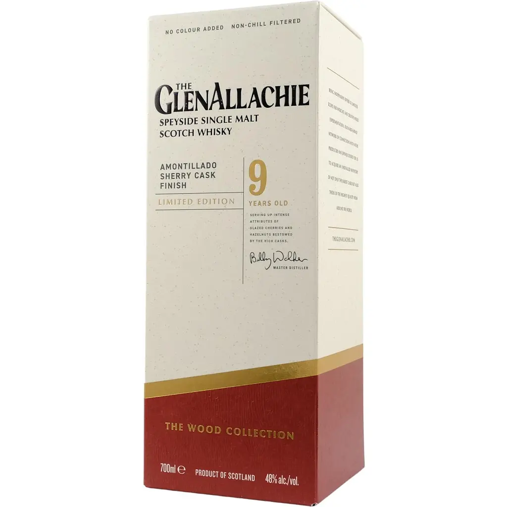 Виски GlenAllachie 9yo Amontillado Sherry Cask Finish 48% 0.7 л в подарочной коробке - фото 4