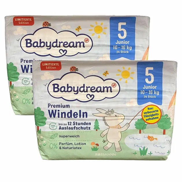 Підгузники Babydream Premium 5 Junior (10-16 кг), 68 шт