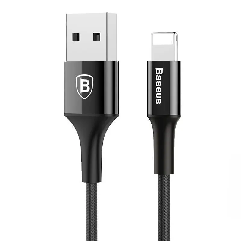 Кабель Baseus Shining Cable USB to Lightning 1m CALSY-01 Black - фото 3