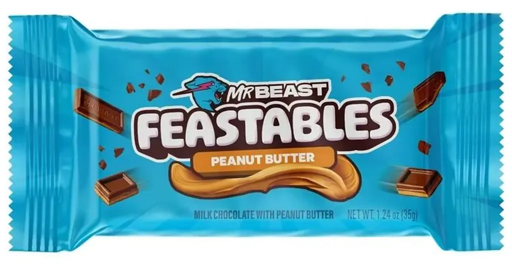 Шоколадний батончик Feastables MrBeast Peanut Butter Milk Chocolate Bar з арахісовою пастою 35 г