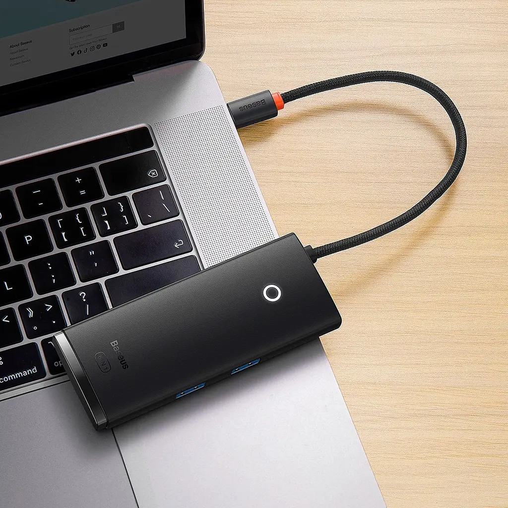 USB-хаб Baseus Lite Series 6-Port Type-C PD Hub (WKQX050101) [77934] - фото 7