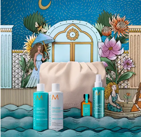Набір для розгладження волосся Moroccanoil Frizz Control Шампунь 250 мл + Кондиціонер 250 мл + Незмивний спрей 150 + Олійка 25 мл - фото 4
