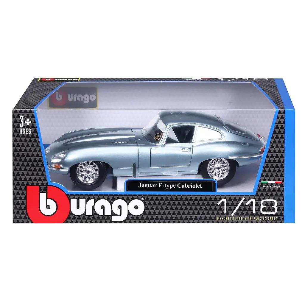 Автомодель - JAGUAR E-TYPE COUPE (1961) (1:18) Bburago 18-12044 - фото 8