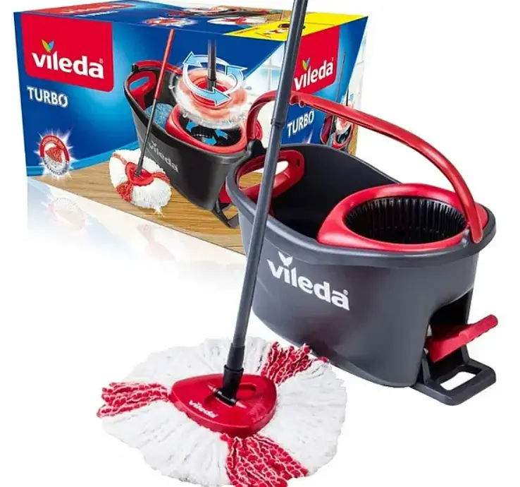 Швабра Комплект 2в1+ведро с отжимом Vileda Turbo Smart набор для уборки - фото 3