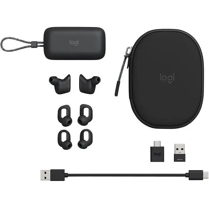 Навушники повністю бездротові Logitech Zone True Wireless (985-001082) чорні - фото 5