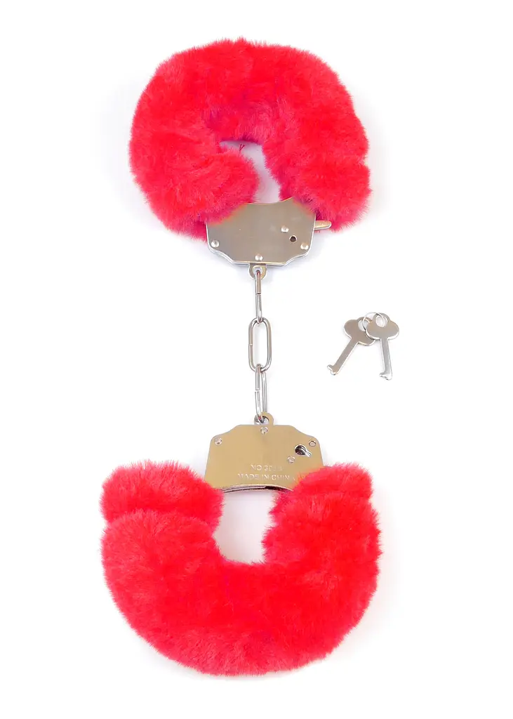 Наручники Fetish Boss Series Furry Cuffs червоні - фото 3