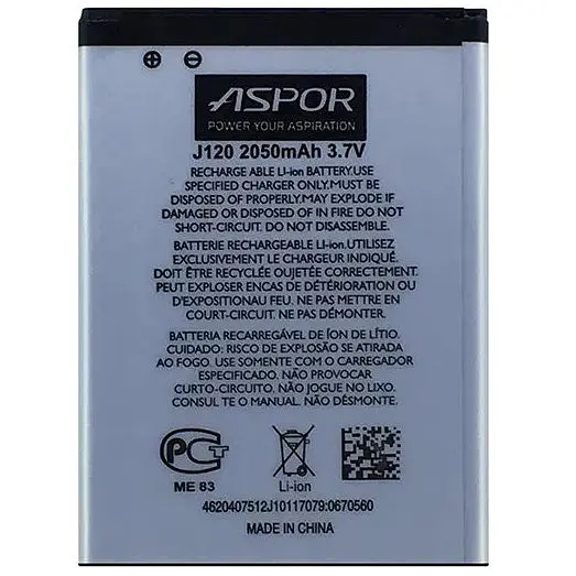 Акумулятор Aspor EB-BJ120CBE для Samsung J120