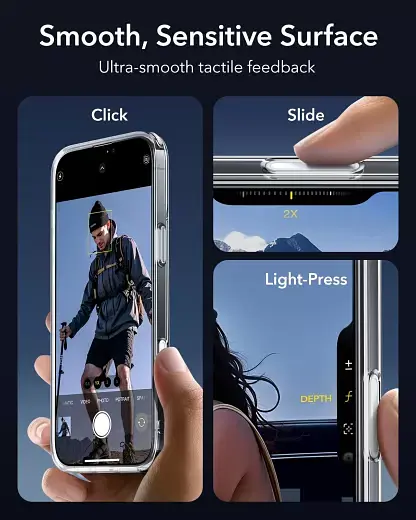 Прозрачный чехол ESR Classic Hybrid Case (HaloLock) (Camera Control) Clear для iPhone 16 Pro Max (1A81900101) - фото 4