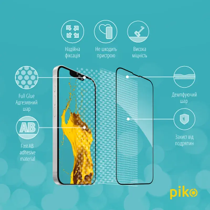 Скло захисне Piko Full Glue Apple iPhone 16E Black (1283126614293) - фото 3