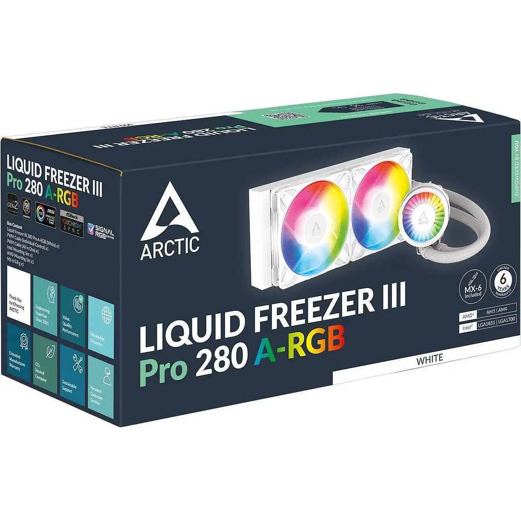 Система водяного охолодження Arctic Liquid Freezer III Pro 280 A-RGB White (ACFRE00187A) [148360] - фото 6