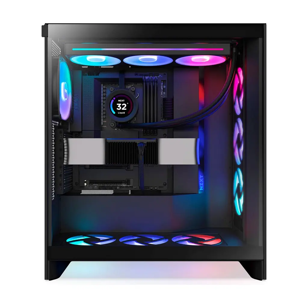 Корпус для ПК NZXT H7 Flow RGB All Black (CM-H72FB-R1) - фото 7