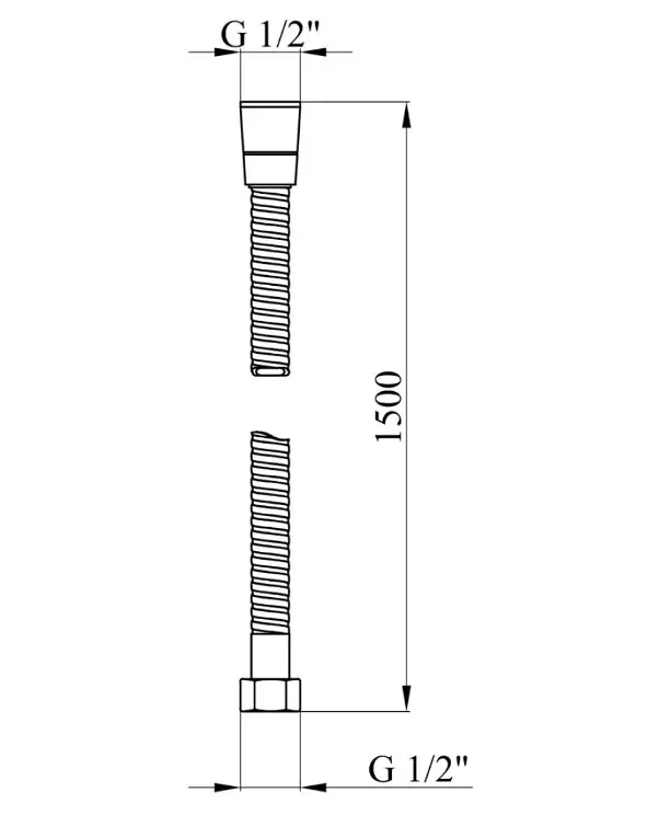 Шланг для душу Kroner KRM - C606 Anti-Twist 150 см (CV016677) - фото 2