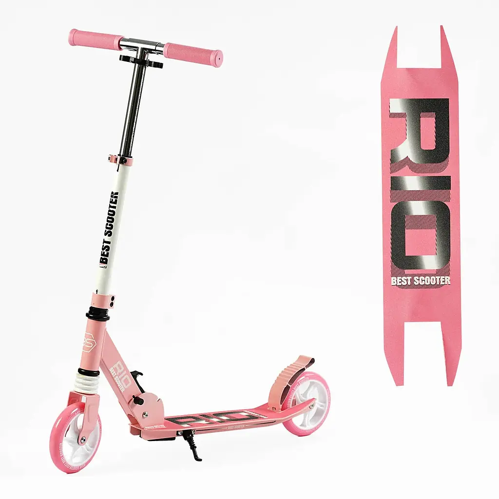Самокат Best Scooter 68-89х54.5 см Розовый 000283578 - фото 7