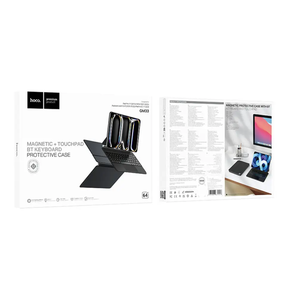 Клавиатура беспроводная для планшетов 10.9 - 11 дюймов HOCO GM33 Smart keyboard for Pad 10.9 11 inches (eng) - фото 7