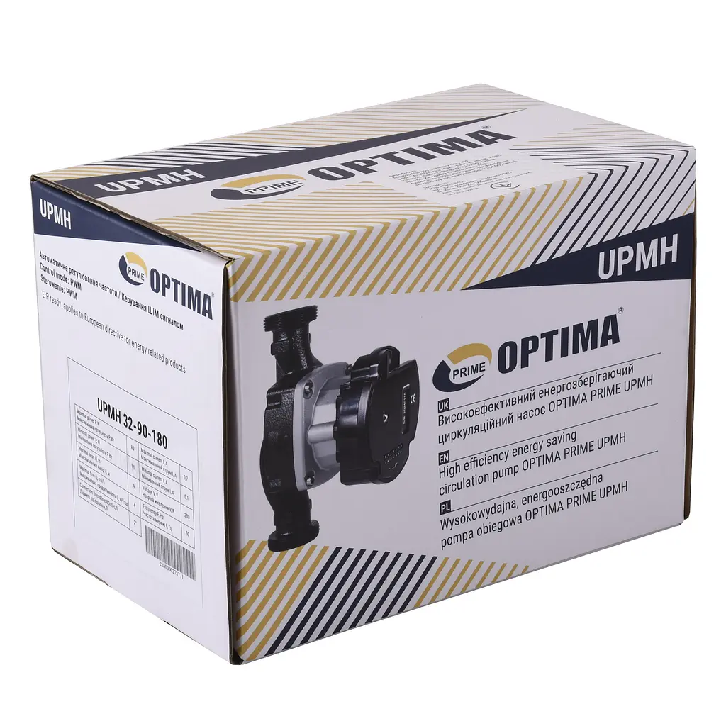 Насос циркуляційний енергоощадний Optima Prime UPMH 32-90AUTO 180мм + гайки - фото 5