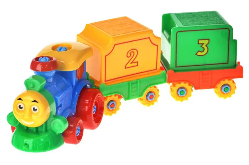 Іграшковий поїзд каталка з вагонами Transport Train 8681 в упаковці р.43x10,5x14 см YG Toys - фото 4