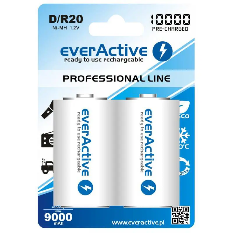 Акумулятор everActive D/HR20 10000mAh BL 2шт - фото 3