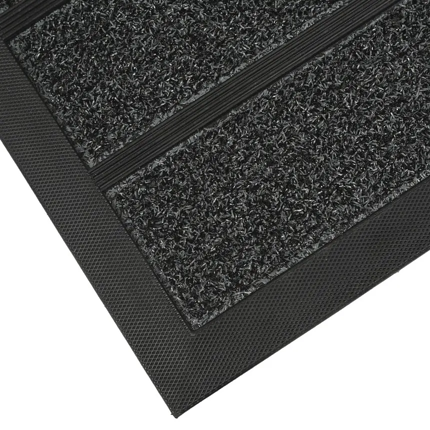 Килимок гумовий Eco Fabric з вставками з поліпропіленового ворсу сірий 60 х 90 см (6090-901) - фото 5