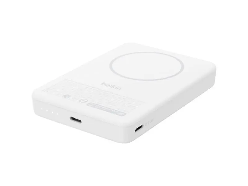 Зовнішній акумулятор (Power Bank) Belkin BoostCharge Slim Magnetic 10000mAh 30W with Kickstand White (BPD016HQWH)