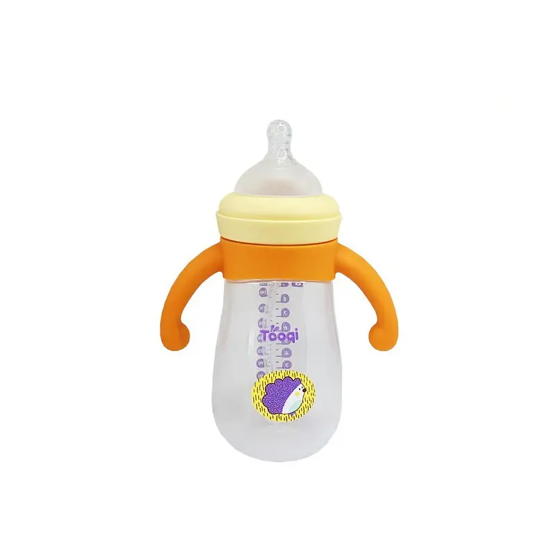 Пляшечка пластикова Mega Zayka з силіконовими ручками 260 мл MGZ-0200 (Yellow) - фото 2