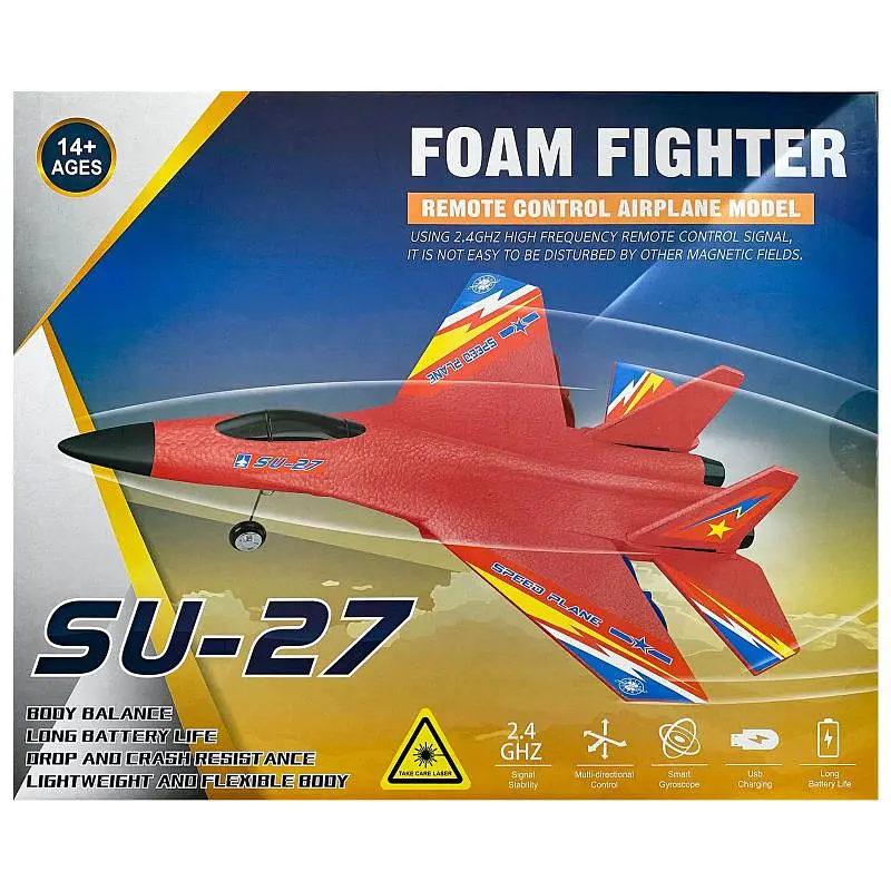 Літак на радіокеруванні SCHE HW28 SU27 Foam Red - фото 7