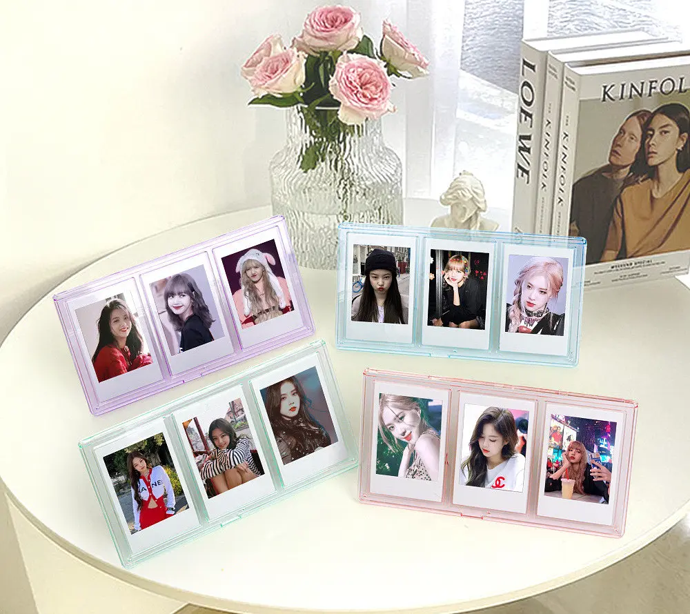 Фоторамка Fujifilm Instax Mini на 3 фото, прозора, рожева - фото 2