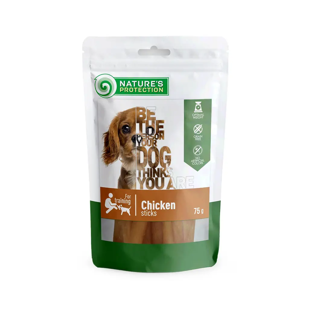 Ласощі для собак Nature's Protection snack for dogs chicken sticks стіки з курки, 75 г
