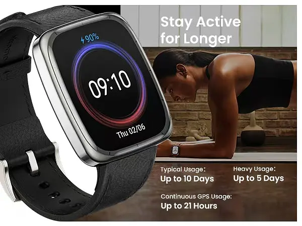 Смарт-годинник Amazfit Active 2S Premium (Active 2 Square) Чорний шкіряний ремінець (W2440GL3N) - фото 8