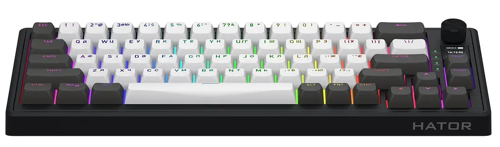 Клавіатура HATOR Skyfall 65 PRO Wireless Silent Switches Grey Black (HTK4160UA) - фото 2